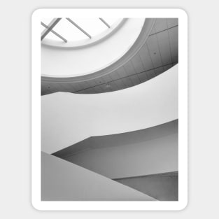 Abstract Geometric Architecture Monochrome Photography Sticker